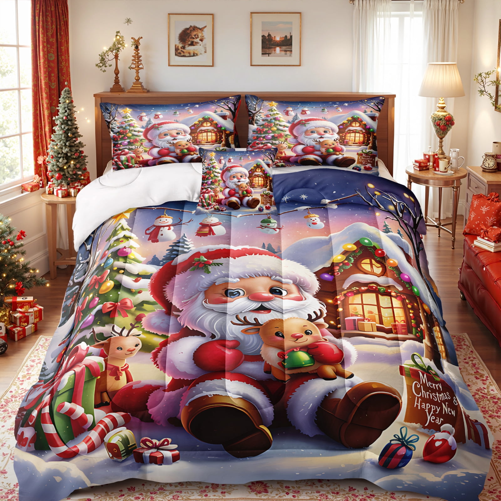 Queen Size Christmas Bedding