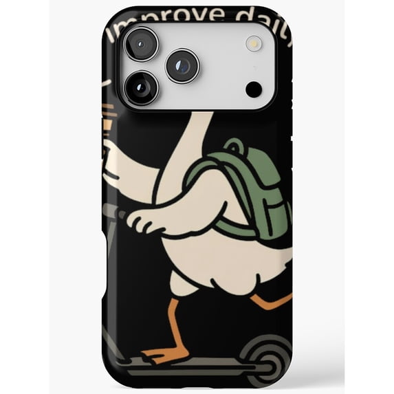Move Daily Cartoon Scooter Rider Black Tough Case for Apple iPhone ...