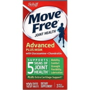 Move Free Advanced Plus MSM Coated Tablets, Joint Health Supplement with Glucosamine and Chondroitin, 120 Count Pack of 1