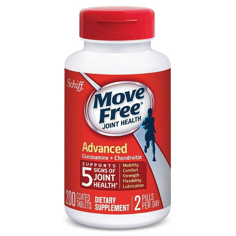 Move Free Advanced Ultra Fast Joint Comfort Glucosamine and Chondroitin Supplement 200 Tablets Walmart