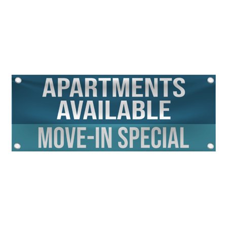 Move-In Special Apartments Available | Real Estate Promo Banner | Business Marketing | Property Rental Ad - 48"x18" Vinyl Banner - 4 Corner Grommets - BAN0006