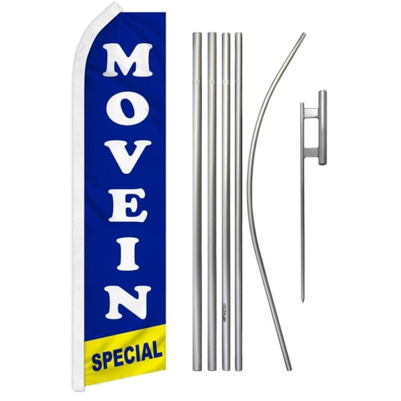 Move In Special (Blue) Super Flag & Pole Kit