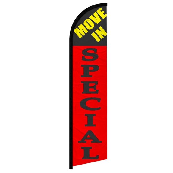 Move In Special (Red) Windless Banner Flag