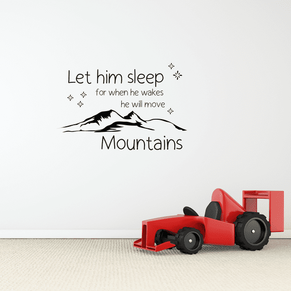 Move Mountains Stars Life Postive Motivation Quote Wall Sticker Art Decals for Girls Boys Room Bedroom Nursery Kindergarten House Fun Home Decor Stickers Wall Art Vinyl Decoration Size (8x10 inch)