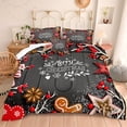 thumbnail image 1 of Move Over Christmas Comforter Set Gingerbread Man Pattern Xmas Bedding Set King Microfiber Filling, 1 of 7