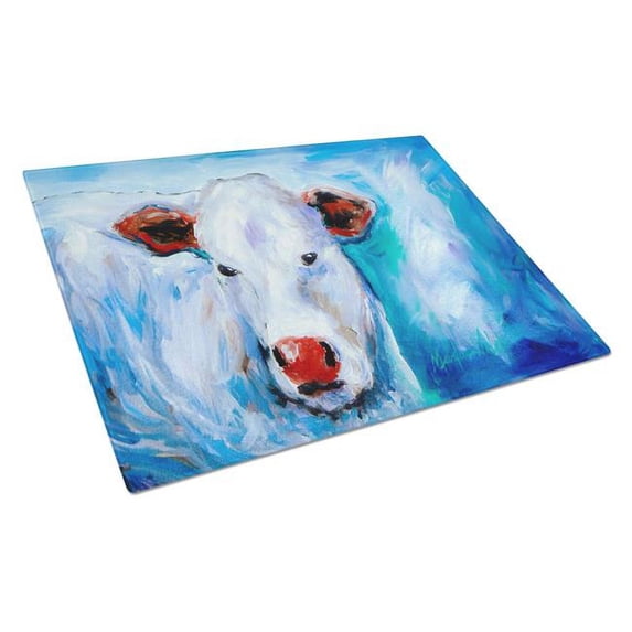Move Over Cow Glass Cutting Board 12 in x 15 in