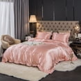 thumbnail image 1 of Move Over Pink Ruffle Comforter Set Queen Satin Comforter Set Pink Ruffle Design Solid Filling, 1 of 7