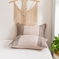 thumbnail image 1 of Move Over Taupe Macrame Tassel Pillowcases King, 100% Washed Microfiber Pillow Cover Set of 2, Boho Decor, No Filling, 1 of 8