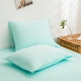 thumbnail image 1 of Move Over Teal Blue Pillowcases King, Soft Washed Microfiber Turquoise Pillow Cover Set of 2, Solid Pattern, 2 Pack, 1 of 7