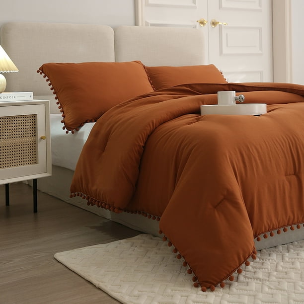 Move Over Terracotta Comforter Set Queen Burnt Orange Bedding Sets