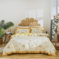 thumbnail image 1 of Move Over Yellow Flowers Bedding Sets Queen Yellow Ruffle Duvet Cover Ruffle Flowers Pattern Microfiber No Filling, 1 of 10