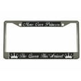 thumbnail image 1 of Move Over Princesses The Queen Has Arrived Funny Style Heavy Duty Metal License Plate Frame Personalised/Car Accessories Car Tag Holder Cover/Carbon (Chrome/Carbon/Silver), 1 of 6