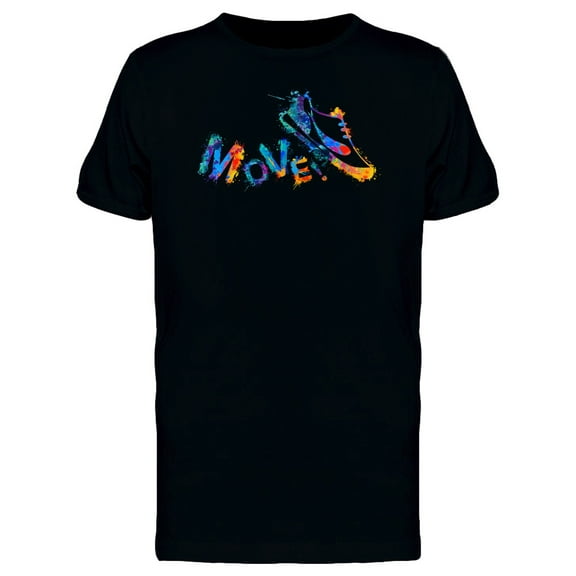 Move Sign Sport Shoe T-Shirt Men -Image by Shutterstock, Male 3X-Large
