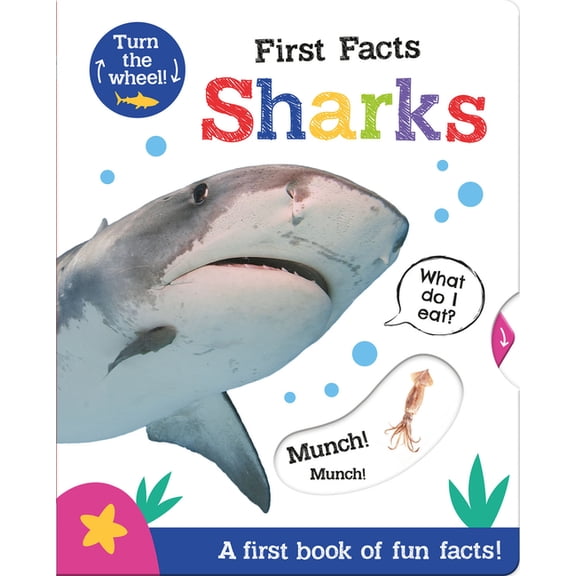 Move Turn Learn (Turn-the-Wheel Books): First Facts Sharks (Board book)