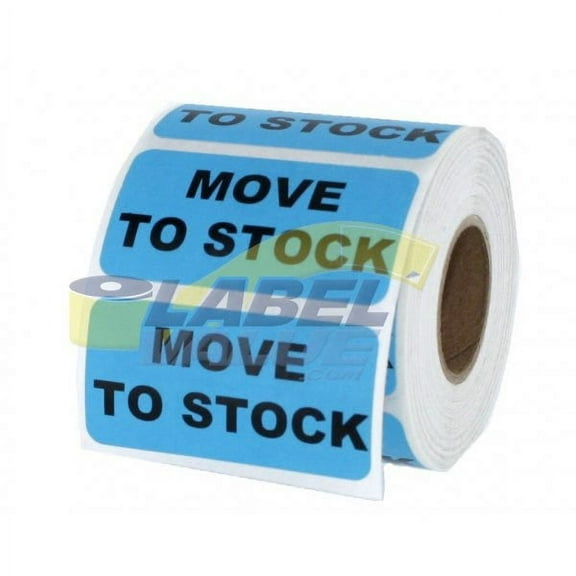 Move to Stock Inventory Labels 2" x 1"