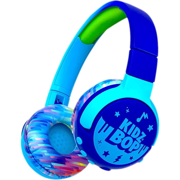 Move2Play Kidz Bop Bluetooth Headphones for Kids | Hi-Def Microphone & Speakers | 94dB Volume Limiting | Wireless | Adjustable | School Use | Gift 3 4 5 6 7 8+ Year Old Girls Boys
