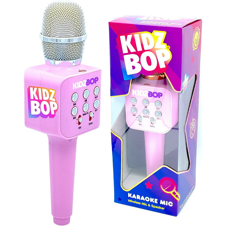 Move2Play, Kidz Bop Karaoke Bluetooth Microphone, The Hit Music Brand for  Kids, Birthday Gift for Girls and Boys