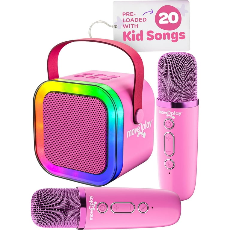 Move2Play Mini Karaoke Machine for Kids | includes 20+ Kids Songs
