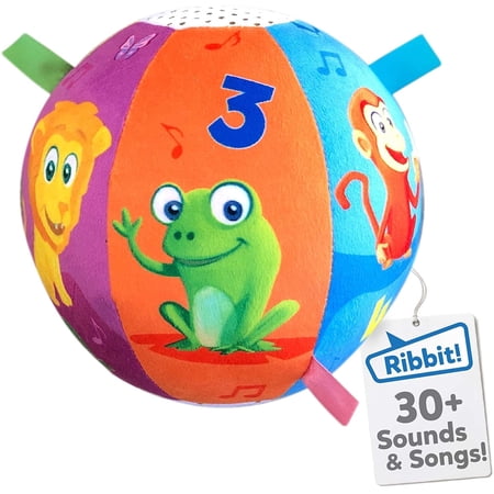 Move2Play, Hilariously Interactive Baby Ball with Music & Sound Effects | First Birthday Gift | Toddler Toy for Boys & Girls | Age 6, 9, 12, 18+ Month | 1, 2+ Year's Old (Baby Ball)