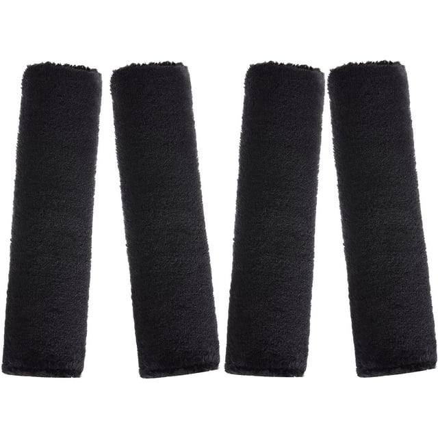 MoveCatcher 4 Pack Faux Sheepskin Car Seat Belt Pads Seatbelt Protector Soft Comfort Seat Belt