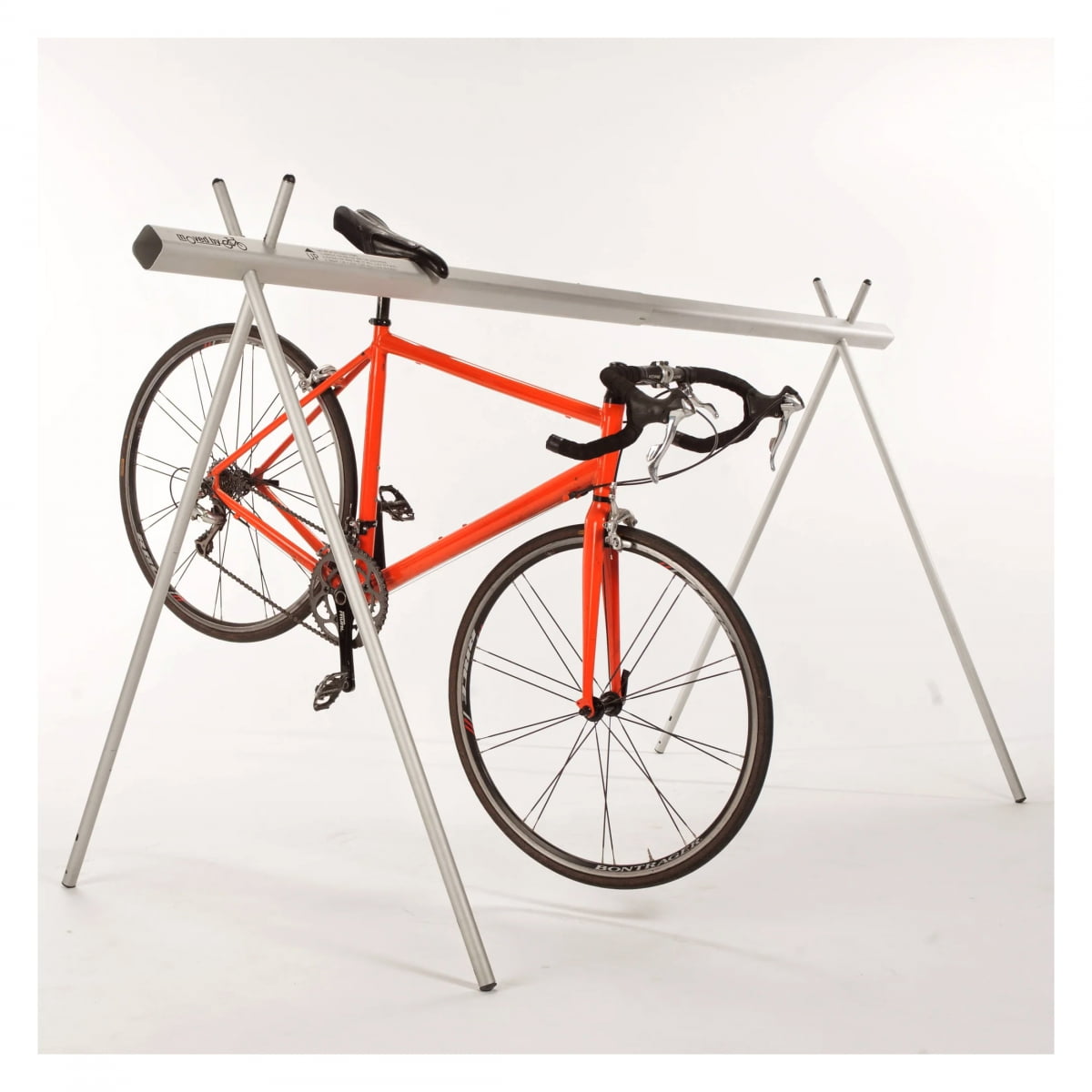 Compact Silver Aluminum Event Stand for 8 Bikes