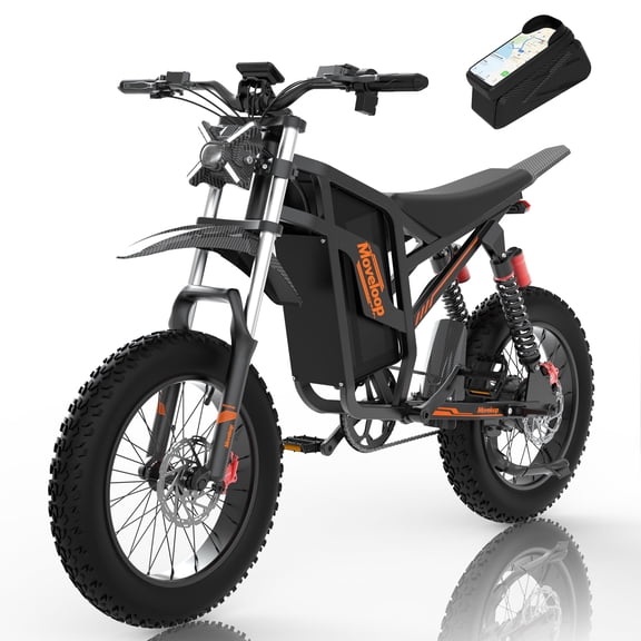 Moveloop Electric Bike for Adults, Peak 3000W 35MPH Ebike, 48V 22.4AH Battery, 20" Fat Tire Electric Dirt Bike for Adults, UL2849, Hydraulic Brake, NFC Unlock, 16 Age+