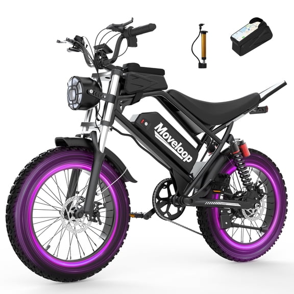 Moveloop M330 Mini Electric Bike for Adults Peak 2000W Motor Ebike, 20"x 4" Fat Tire Electric Bicycle, 48V 15.6AH Mountain Bike UL2849