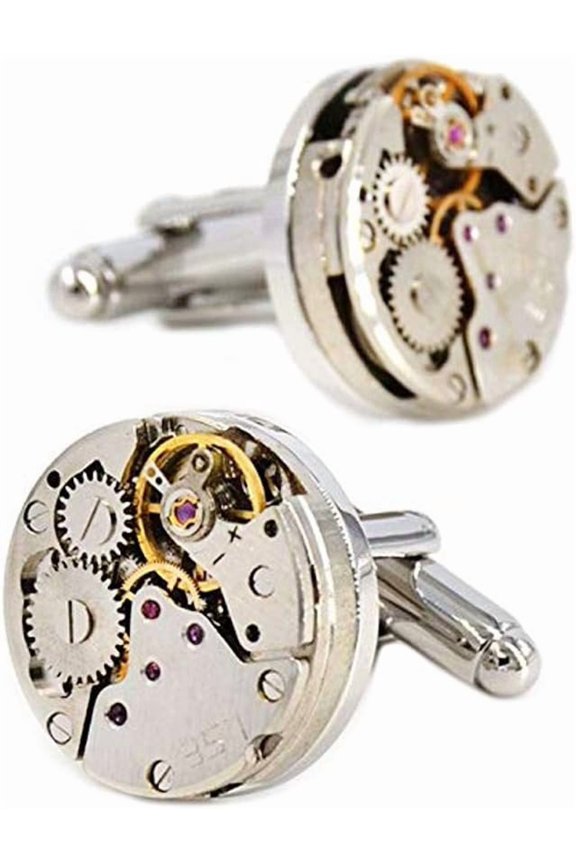 Movement Cufflinks Steampunk Watch Mens Shirt Watch Cuff Links Business Wedding Gifts