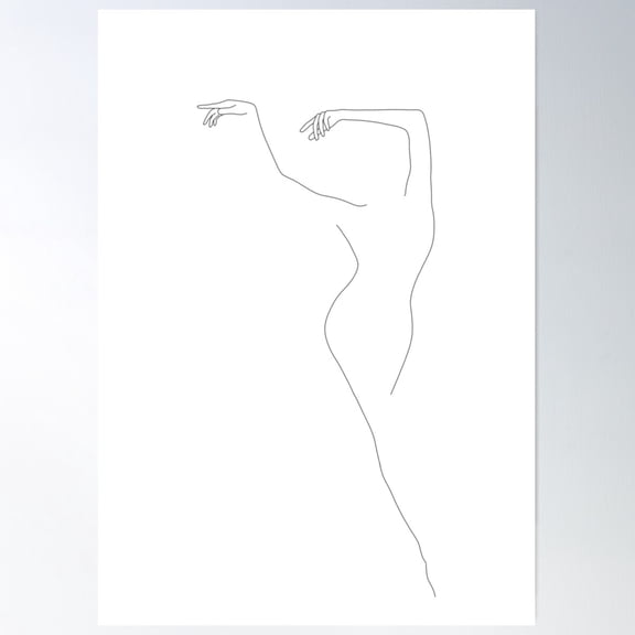 Movement Illustration - Raine Poster Wall Art, Modern Wall Decor For Living Room Bedroom, 8x12 UNFRAMED