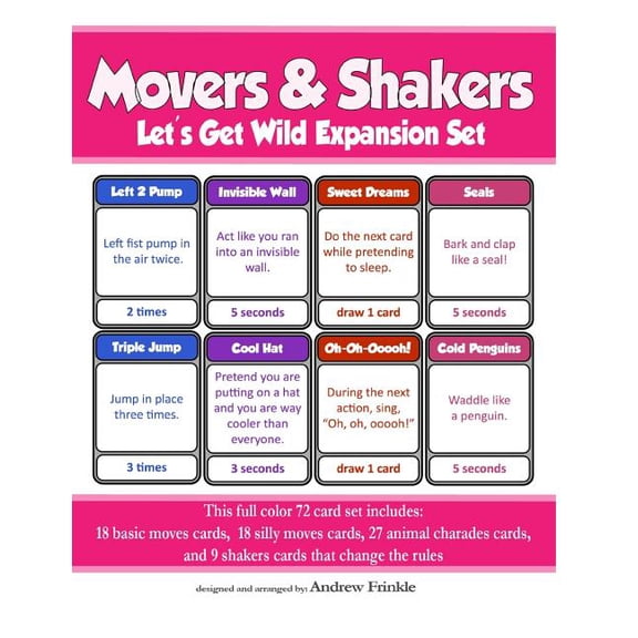 Movers & Shakers Brain Breaks Card Game Movers & Shakers: Let's Get Wild Expansion Pack, Book 4, (Paperback)