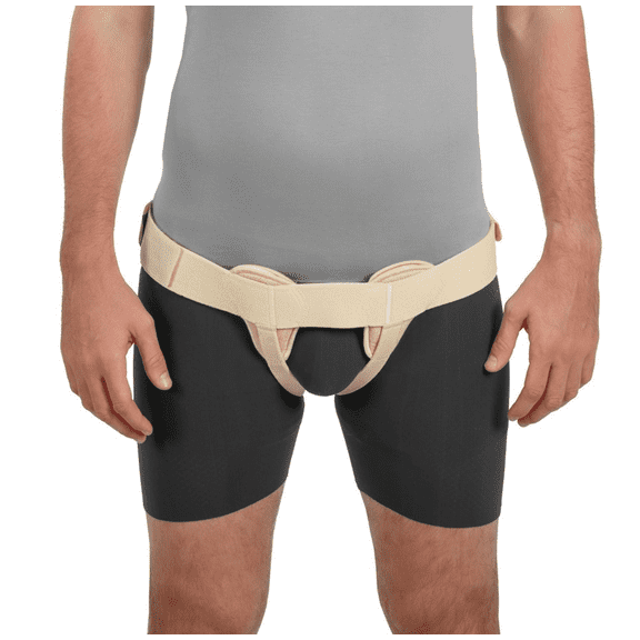 Uriel Double Sided Inguinal Hernia Support Truss Belt with Compression Pad (L)