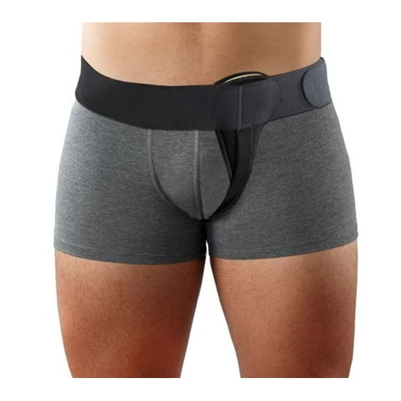 Movibrace Inguinal Groin Hernia Brace Unisex Black | Left, Right or Double | (Left, X-Large)