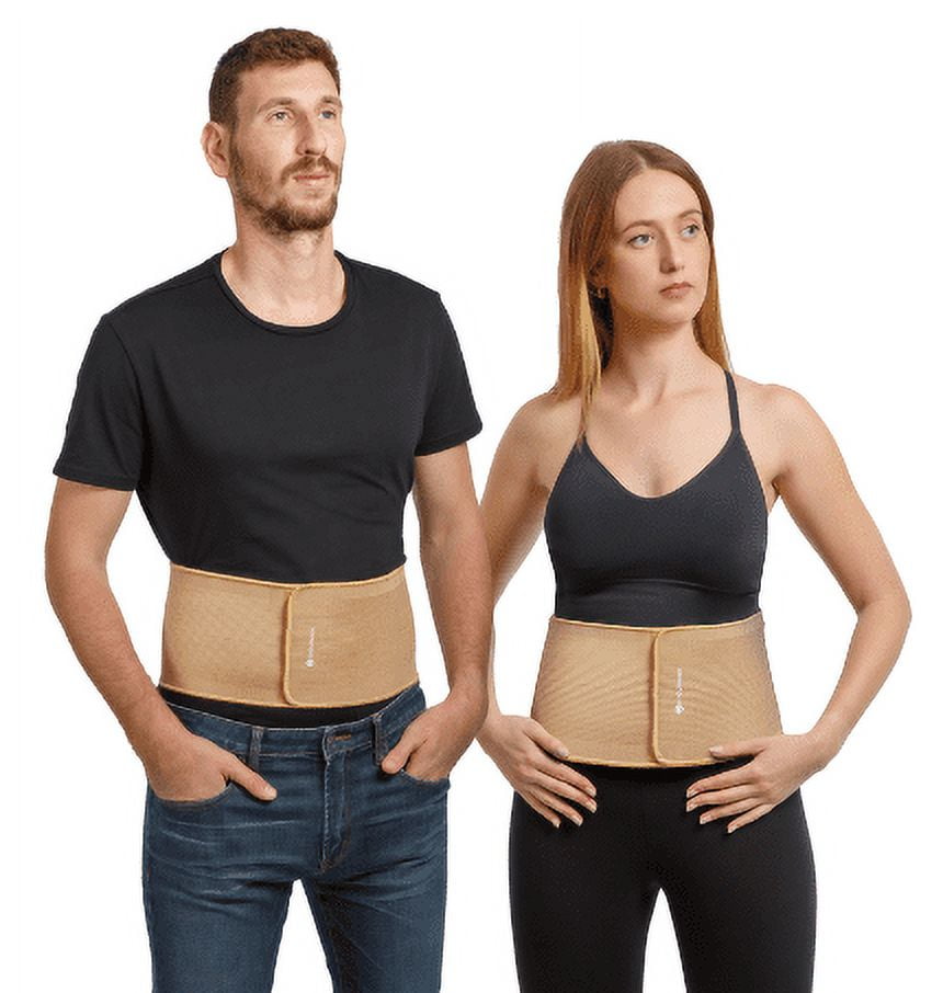  BraceAbility Hernia Belt for Men & Women  Stomach Truss Binder  with Compression Support Pad for Abdominal, Umbilical, Navel & Belly Button  Hernias - S/M 5 (Fits 28-38) : Health 