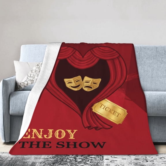 Movie Blanket, Classic Film Theme Design, Flannel Blanket Gift for Adults Men Women, Birthday Christmas Present 50x40