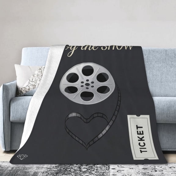 Movie Blanket, Movie Theater Throw Blanket, Film Design Flannel Blanket, Soft Cozy Throw Blanket 50x40