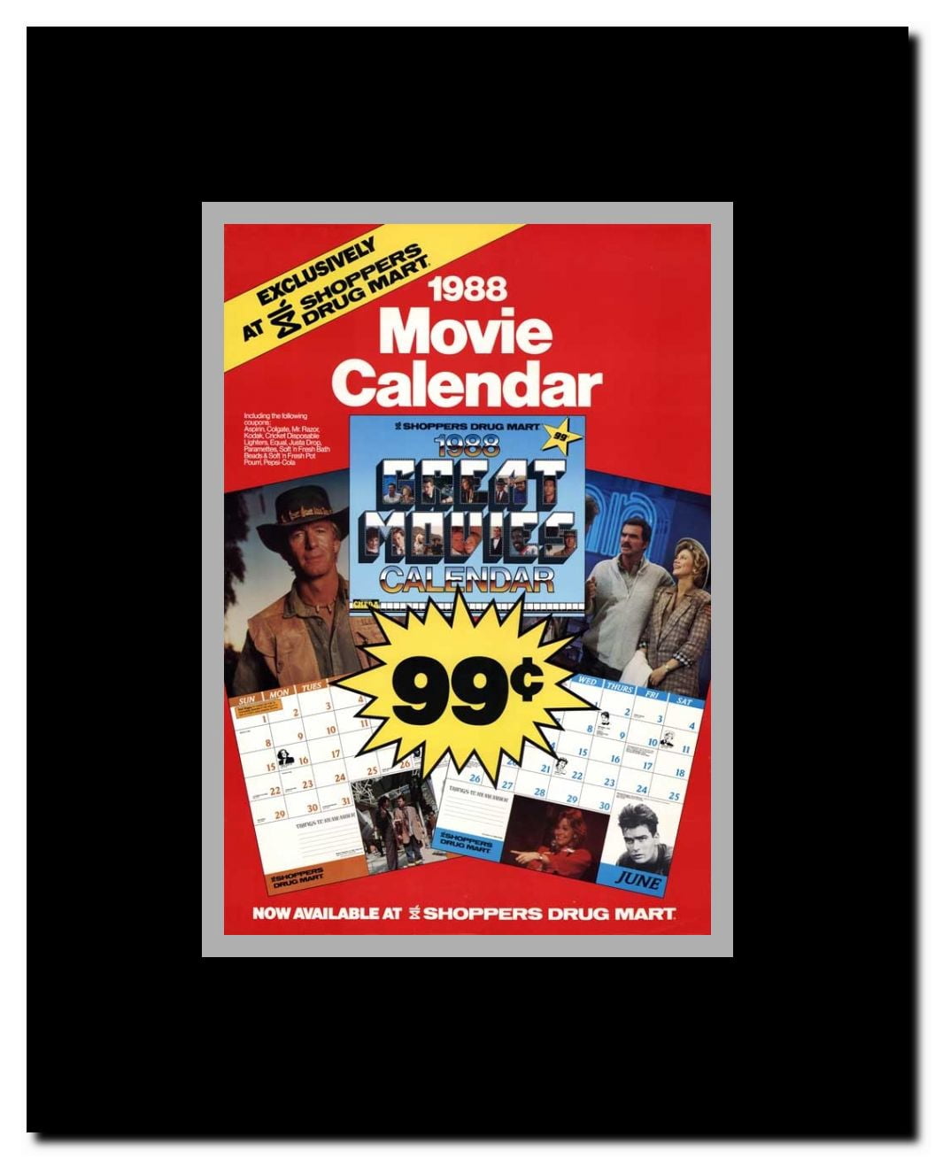 Movie Calendar Framed Movie Poster