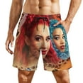 thumbnail image 1 of Movie Descendants The Rise of Red Mens Board Shorts Summer Swim Trunks Quick Dry Beach Swimwear Bathing Suit Swim Shorts with Compression Liner And Pockets, 1 of 7