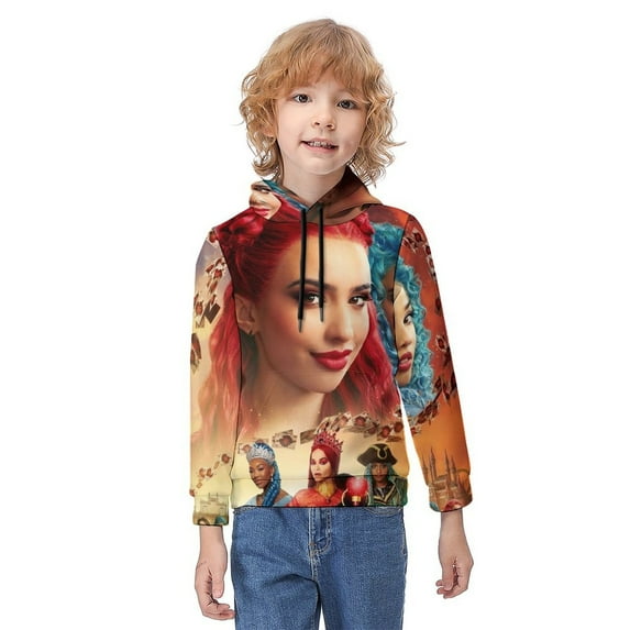 Movie Descendants The Rise of Red Fashion Hoodies Sweatshirt For Kids Pullover Hoody Clothes With Pocket Novelty Hooded For Childrens Boys Girls Teen