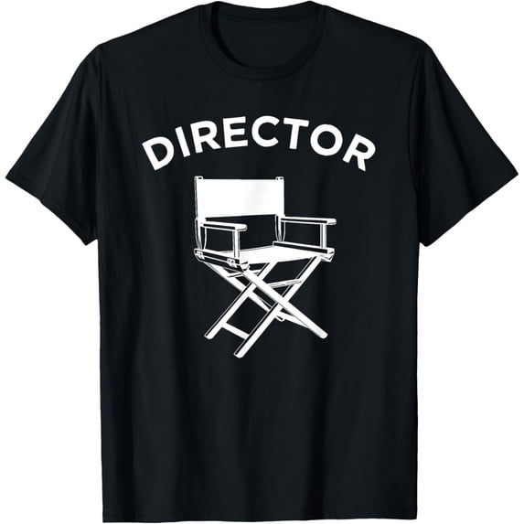 Movie Director T-Shirt, Filmmaker Director Chair Tee T-Shirt men and women can wear, black, white, gifts