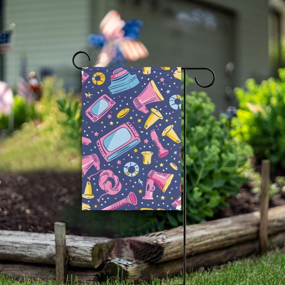 Movie Elements Garden Flag Double Sided Outdoor Banners for Courtyard Outdoor Lawn Farmhouse Holiday Decorations