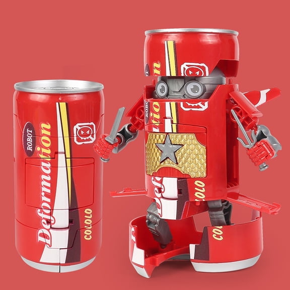 Movie Fans Anime Collection Robot Toy Robot Figures Deformed Toys Coke Cans Design Red
