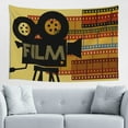 thumbnail image 1 of Movie Film Camera Tapestry, Video Wall Hanging Tapestries Dorm Room Home Decor, 60" x 40", 1 of 7