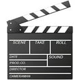 thumbnail image 1 of Movie Film Clap Board, Hollywood Clapper Board Wooden Film Movie Clapboard Accessory 12"x11" Give Away Erasable Pen, 1 of 5