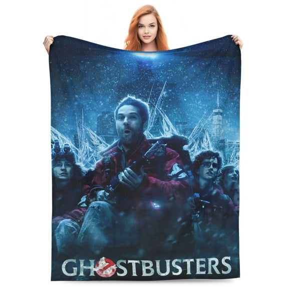 Movie Ghostbusters Frozen Empire Flannel Blanket Ultra-Soft Micro Fleece Throw Blanket For Bed Sofa Couch Car Office Unisex Adult Fuzzy Bed Blanket Cozy Kids Throw Blanket 60"x50"
