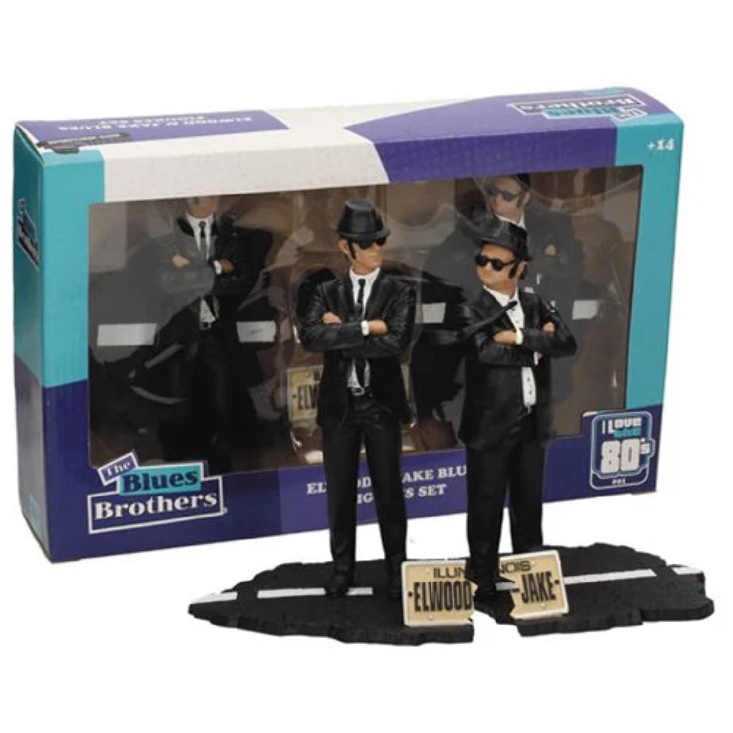 The Blues Brothers 7-Inch Jake and Elwood Figure Set with Street Base