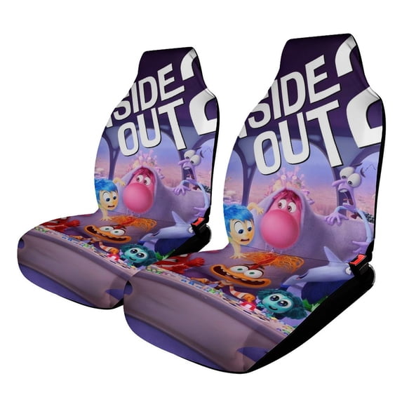 Movie Inside Out Car Seat Covers Accessories Vehicle Front Seat Protector Mat Cover Universal Fit For SUV Sedan Van Trucks