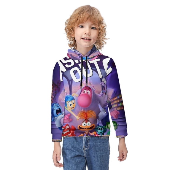 Movie Inside Out Fashion Hoodies Sweatshirt For Kids Pullover Hoody Clothes With Pocket Novelty Hooded For Childrens Boys Girls Teen