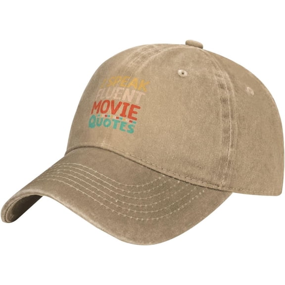 Movie Lover Gift Hats for Women Fashionable I Speak Fluent Movie Quotes Golf Hats for Mens Sports Hat