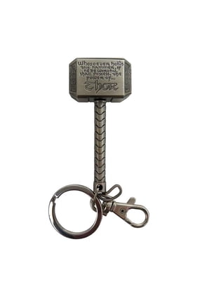Movie Metal Mjolnir Hammer Keychain