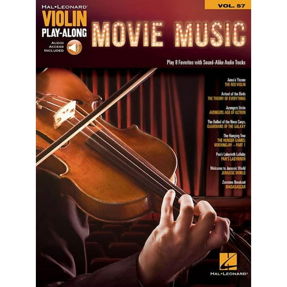 Movie Music: Violin Play-Along Volume 57 (Paperback)